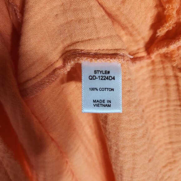 Zenana Orange Oversized Mini Dress Cuffed Sleeve size Medium NWOT - Picture 4 of 7